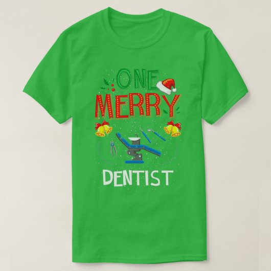One Merry Dentist Dental Doctor Ugly Kerstmis Swe T-shirt (Design voorkant)