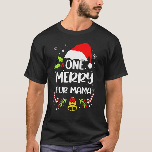 One Merry Fur Mama T-shirt (Voorkant)