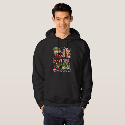 One Merry Grandma Love Grandma Life Merry Christma Hoodie (Voorkant volledig)