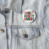 One Merry Nurse Kerstmis Ronde Button 5,7 Cm (In situ)