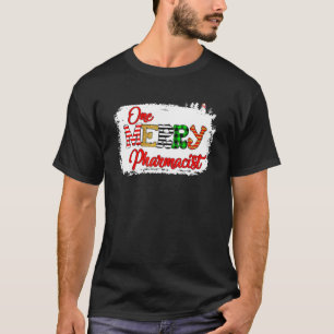 One Merry Pharmacist Kerstmis Pajama Xmas Holida T-shirt