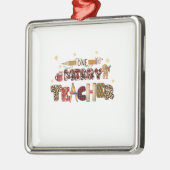 One Merry Teacher Metalen Ornament (Links)