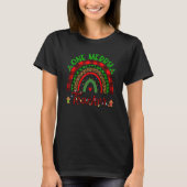 One Merry Teacher  Teacher Leopard Rainbow Christm T-shirt (Voorkant)
