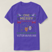 One Merry Veterinarian Pet Doctor Ugly Kerstmis S T-shirt (Design voorkant)