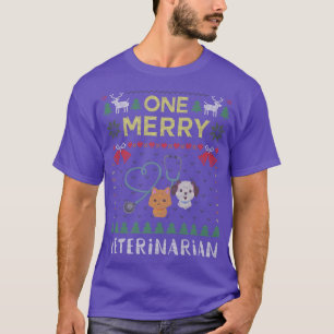 One Merry Veterinarian Pet Doctor Ugly Kerstmis S T-shirt