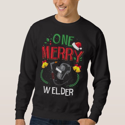 One Merry Welder Welding Ugly KerstSweater Trui (Voorkant)