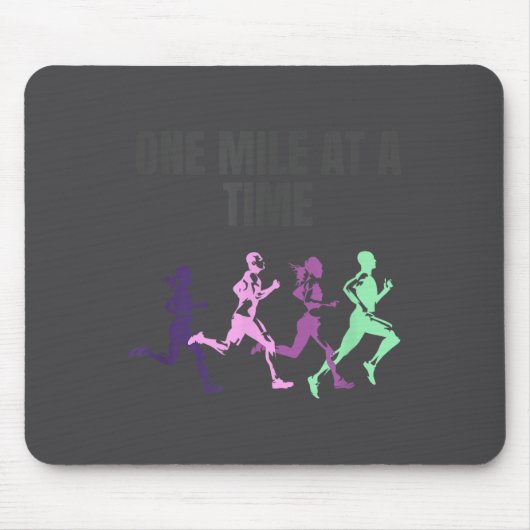 One Mile At A Time Motivation  Muismat (Voorkant)