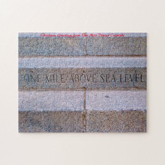 One Mile High Denver.Kerstgroet Legpuzzel (Horizontaal)