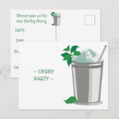 ONE MINT JULEP DERBY PARTY UITNODIGING (Voorkant / Achterkant)