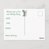 ONE MINT JULEP DERBY PARTY UITNODIGING (Achterkant)