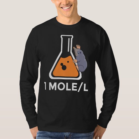 One Mole Per Liter Avogrado Beaker Science Major F T-shirt (Voorkant)