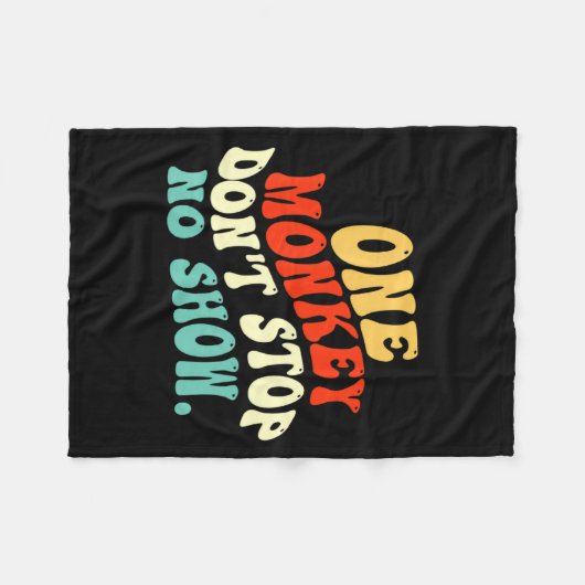 One Monkey Dont Stop No Show  Fleece Deken (Voorkant (Horizontaal))