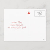 One Moose Open Sleigh Retro Kerstman Feestdagenkaart (Achterkant)