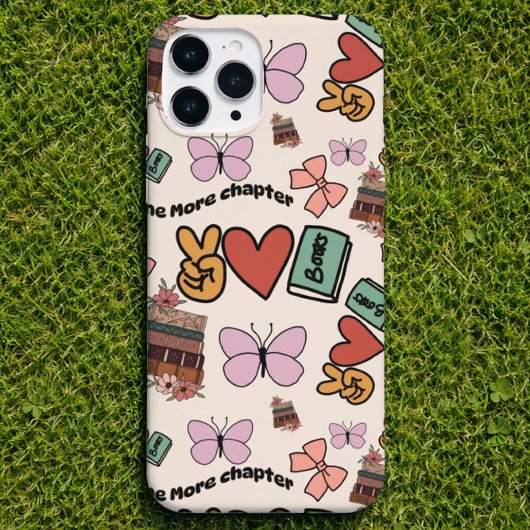 One More Chapter Book Lover Pattern Phone Case