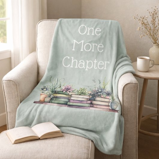 One More Chapter Personalized Cozy Reading Fleece Deken