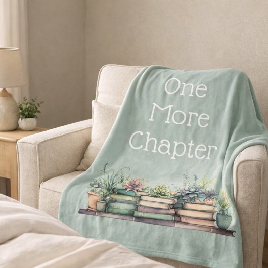 One More Chapter Personalized Cozy Reading Fleece Deken