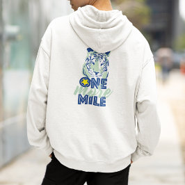 One More Mile Motivatie Blue Tiger Mannen Hoodie
