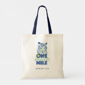 One More Mile Motivational Blue Tiger Tote Bag (Achterkant)