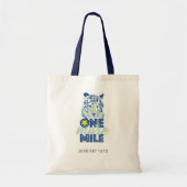 One More Mile Motivational Blue Tiger Tote Bag (Voorkant)