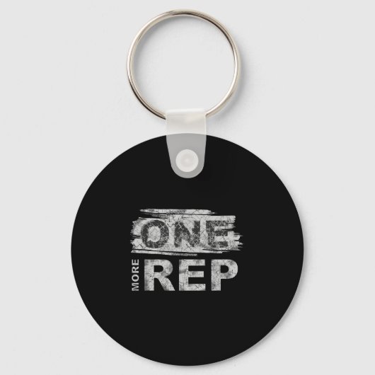 One More Rep _ Gym Motivation Sleutelhanger (Voorkant)