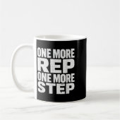 One More Rep One More Step Workout Fitness Motivat Koffiemok (Links)
