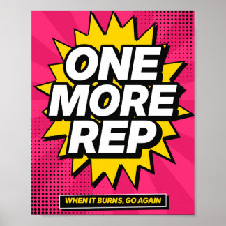 One More Rep Pop Art Gym Motivatie Poster