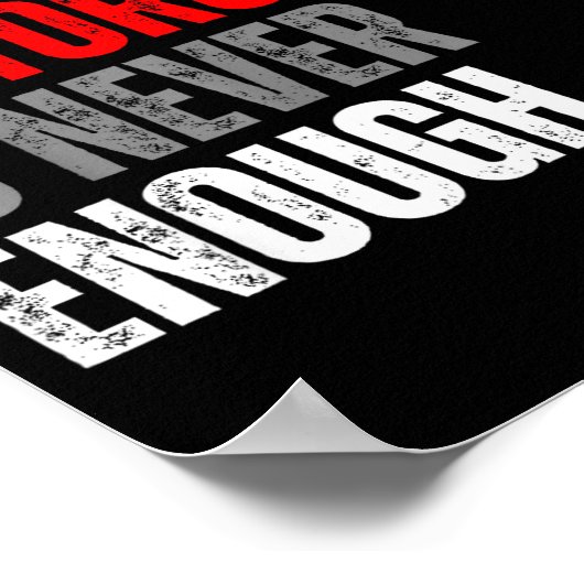 One Motorcycle Is Never Enough Funny Biker Quote F Poster (Hoek)