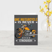 One Motorcycle Is Never Enough - Funny Biker Quote Kaart (Gele Bloem)
