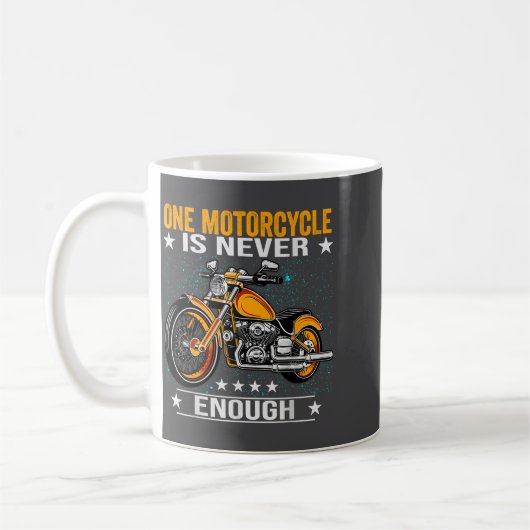 One Motorcycle Is Never Enough - Funny Biker Quote Koffiemok (Links)