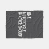 One Motorcycle Is Never Enough Funny Motorcycle Bi Fleece Deken (Voorkant (Horizontaal))