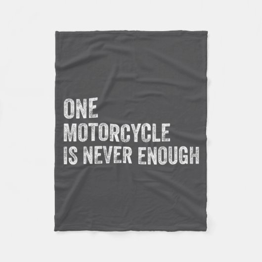 One Motorcycle Is Never Enough Funny Motorcycle Bi Fleece Deken (Voorkant)