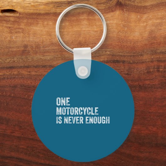 One Motorcycle Is Never Enough Funny Motorcycle Bi Sleutelhanger (Voorkant)