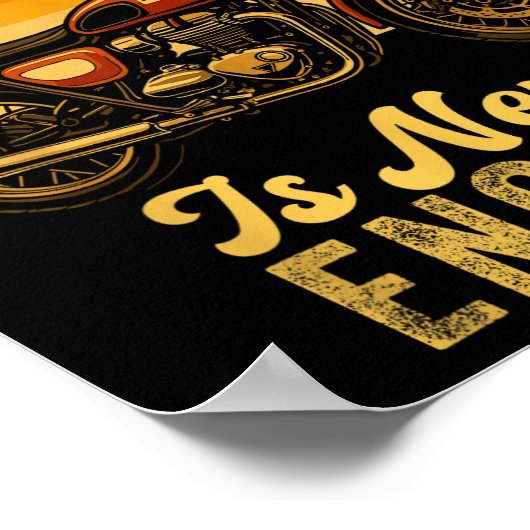 One Motorcycle Is Never Enough Retro Funny Biker  Poster (Hoek)