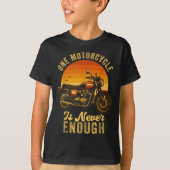 One Motorcycle Is Never Enough Retro Funny Biker T-shirt (Voorkant)