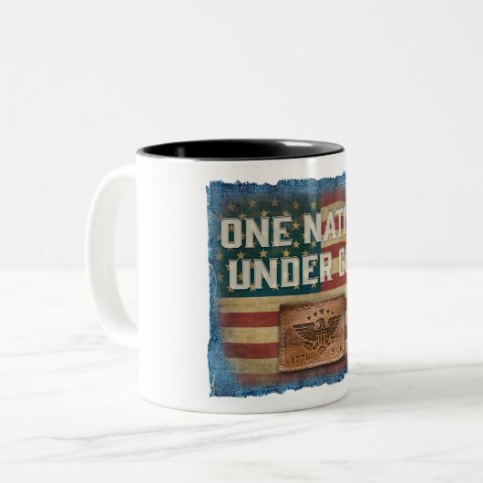 One Nation - Coffee Mug Tweekleurige Koffiemok (Voorkant links)