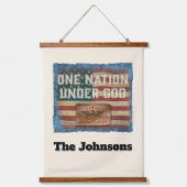 One Nation - Personalized Hanging Wall Tapestry Hangend Wandkleed (Voorkant)