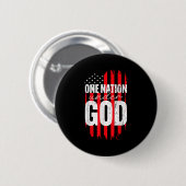 One Nation Under God American Flag Christian Jesus Ronde Button 5,7 Cm (Voorkant /achterkant)