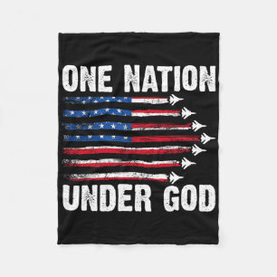 One Nation Under God Amerikaanse Vlag 4 juli Figuu Fleece Deken