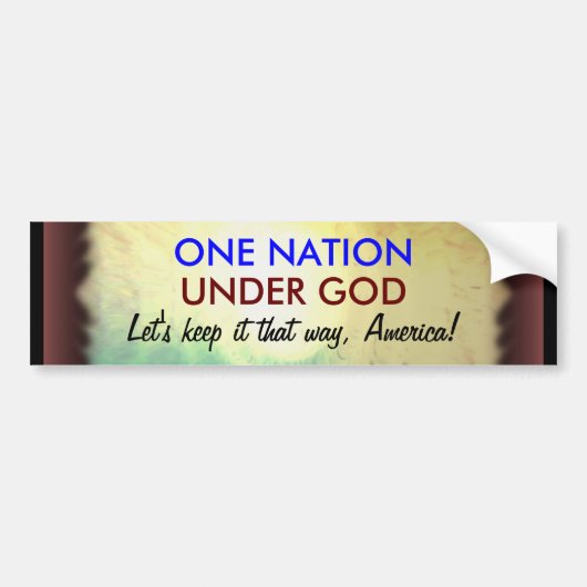 ONE NATION UNDER GOD bumpersticker (Voorkant)