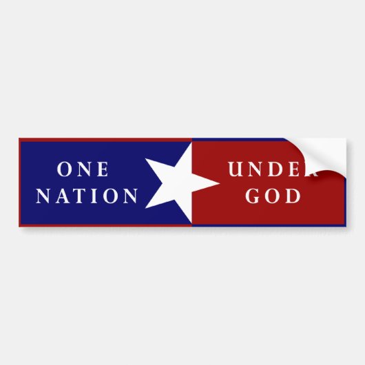 One Nation Under God bumpersticker (Voorkant)