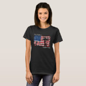 One Nation Under God Christian Cross American Flag T-shirt (Voorkant volledig)