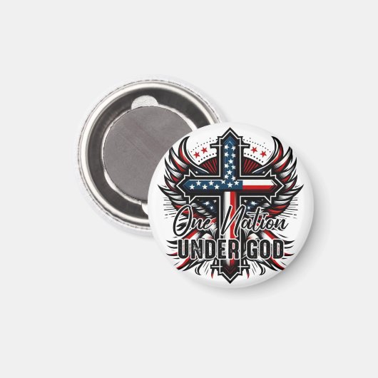 One Nation Under God  Magneet (Voorkant / Achterkant)