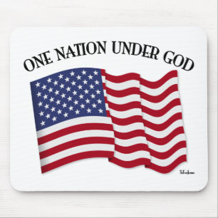 One Nation Under God met Amerikaanse vlag Muismat