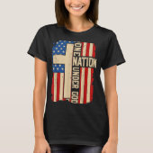 One Nation Under God Patriotic Christian Faith Ame T-shirt (Voorkant)