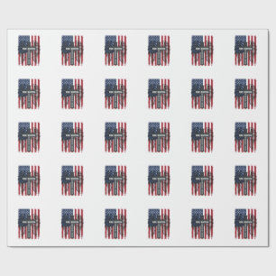 One Nation Under God Patriottisch Kruis Wings Shir Cadeaupapier