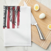 One Nation Under God Patriottisch Kruis Wings Shir Theedoek (Quarter Fold)