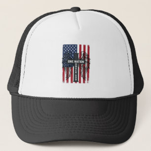 One Nation Under God Patriottisch Kruis Wings Shir Trucker Pet
