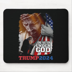 One Nation Under God President Trump 2024 Nederlan Muismat