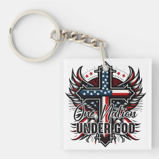 One Nation Under God  Sleutelhanger (voorkant)