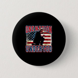 One Nation Under God Trump Bid Gebed Jezus Verenig Ronde Button 5,7 Cm